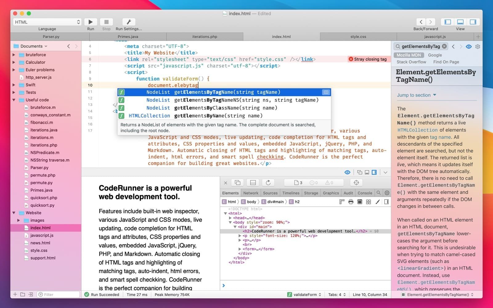 CodeRunner 4 screenshot 4